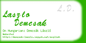 laszlo demcsak business card